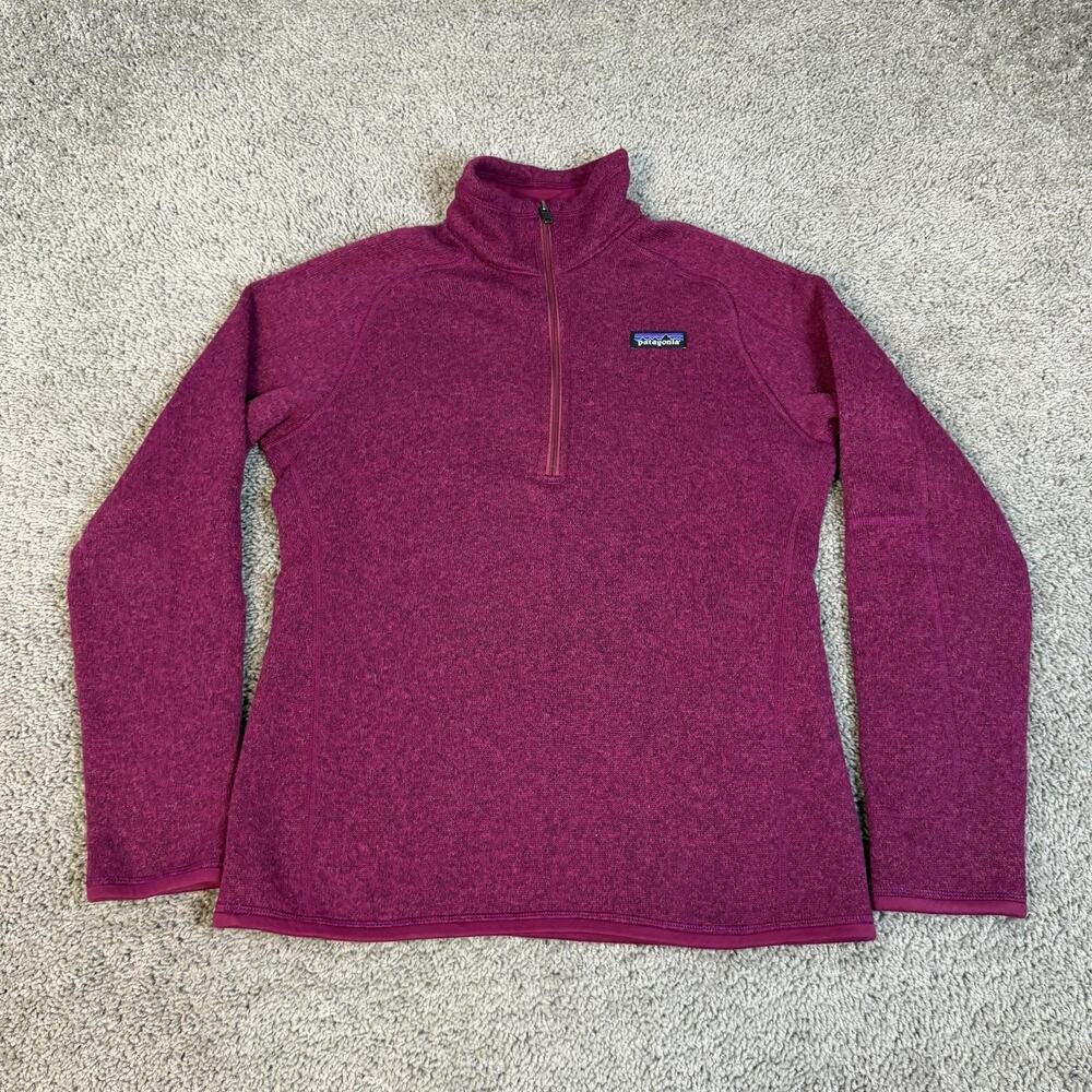 Patagonia Better Sweater Jacket Womens M Violet Purple 1/4 Zip Fleece